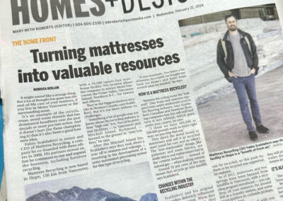 Mattress Recycling in the Vancouver Sun and Province